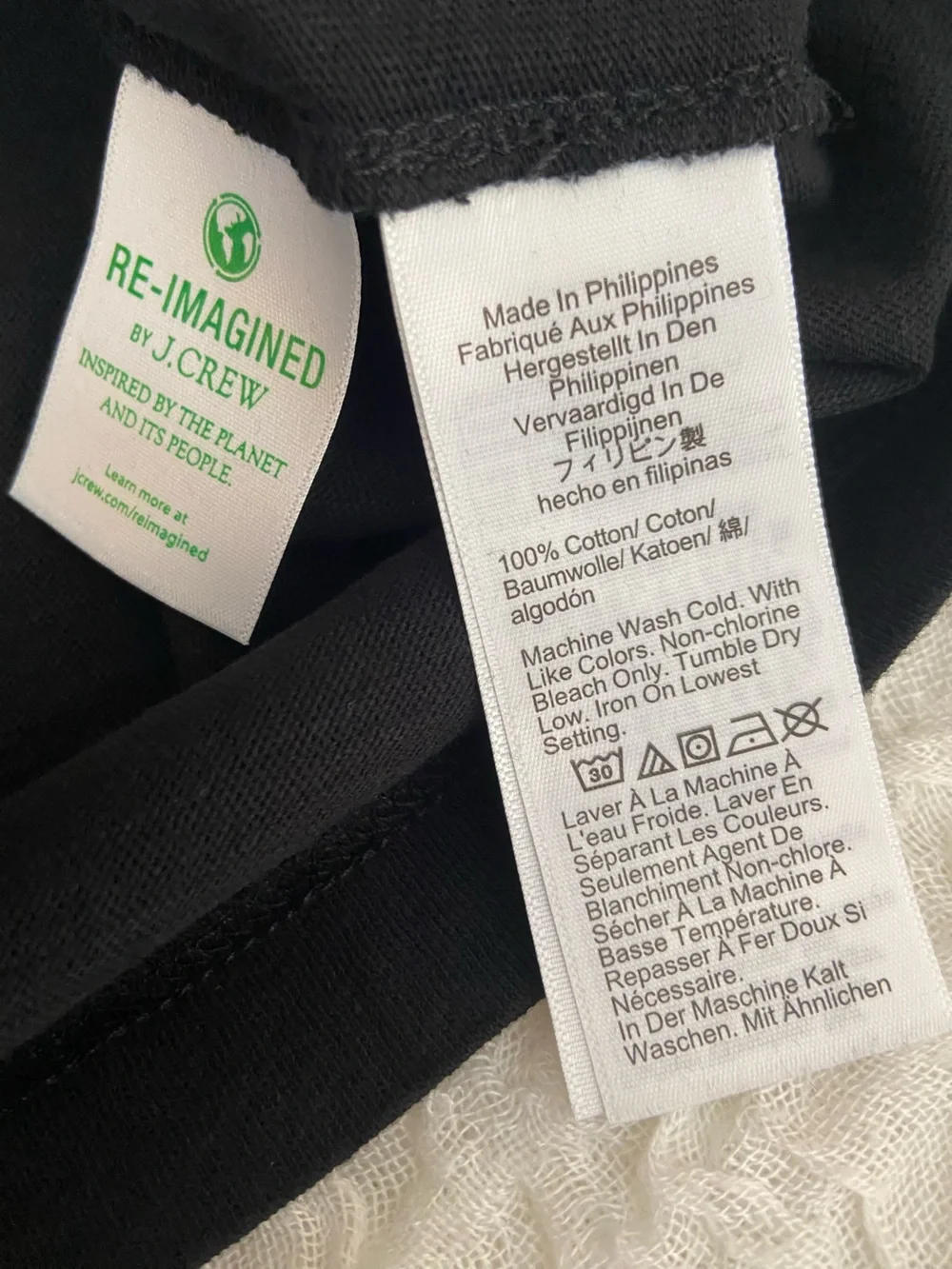 NWT J CREW BLACK GIRLFRIEND TEE SIZE XS